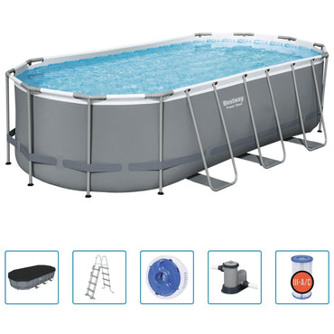 Bestway Power Steel Aufstellpool Oval 549x274x122 cm