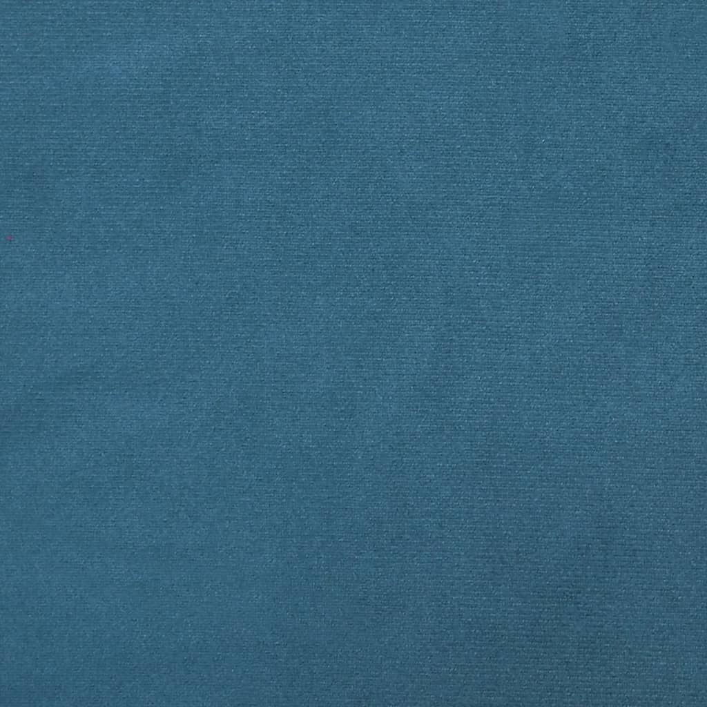 Sessel mit Hocker Blau 60 cm Samt