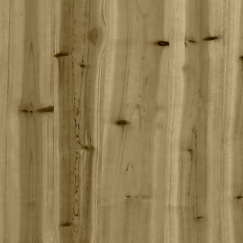 Gartensofa 3-Sitzer mit Hocker Kiefernholz Imprägniert