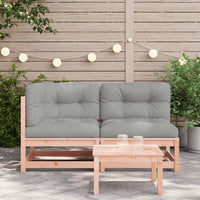 Gartensofa mit Kissen 2-Sitzer Massivholz Douglasie