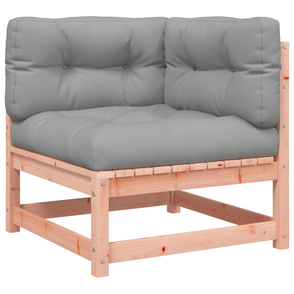 Gartensofa mit Kissen 2-Sitzer Massivholz Douglasie