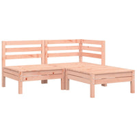 Gartensofa mit Kissen und Hocker 2-Sitzer