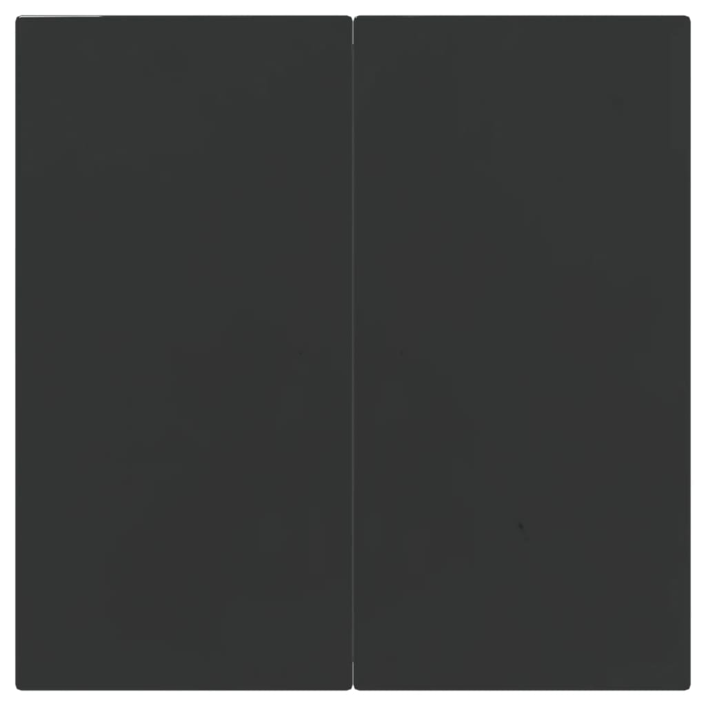 3-tlg. Garten-Essgruppe Grau und Schwarz Poly Rattan und Stahl