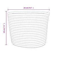Aufbewahrungskörbe 2 Stk. Grau und Weiß Ø24x18 cm Baumwolle