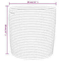 Aufbewahrungskörbe 2 Stk. Braun und Weiß Ø28x28 cm Baumwolle