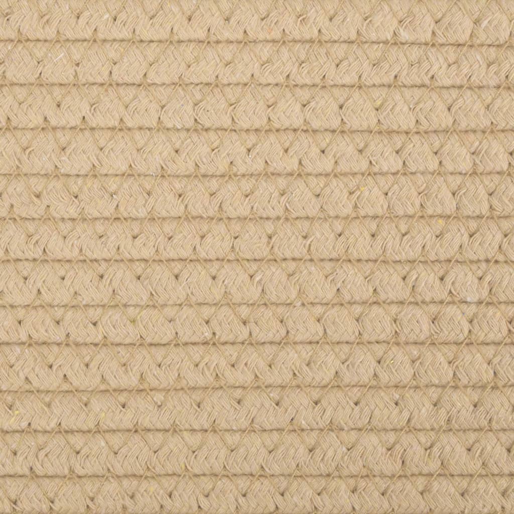 Aufbewahrungskorb Beige und Weiß Ø40x35 cm Baumwolle