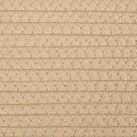 Aufbewahrungskorb Beige und Weiß Ø40x35 cm Baumwolle