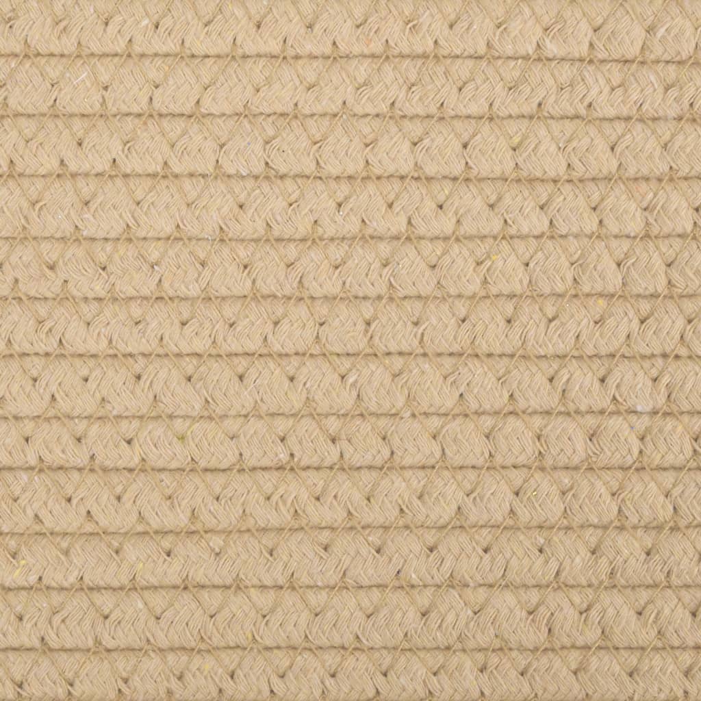 Aufbewahrungskorb Beige und Weiß Ø38x46 cm Baumwolle