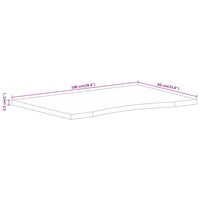 Schreibtischplatte mit Aussparung 100x60x2,5cm Massivholz Mango