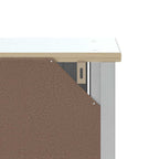 Waschmaschinenschrank BERG Weiß 76x27x164,5 cm Massivholz