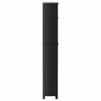 Waschmaschinenschrank BERG Schwarz 76x27x164,5 cm Massivholz