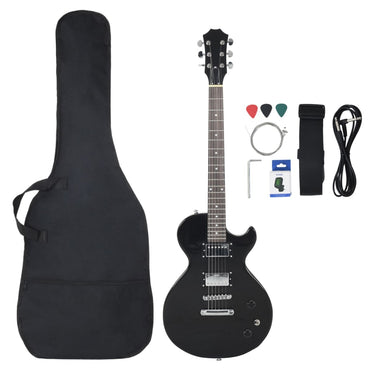 E-Gitarre für Anfänger mit Tasche Schwarz 4/4 39"