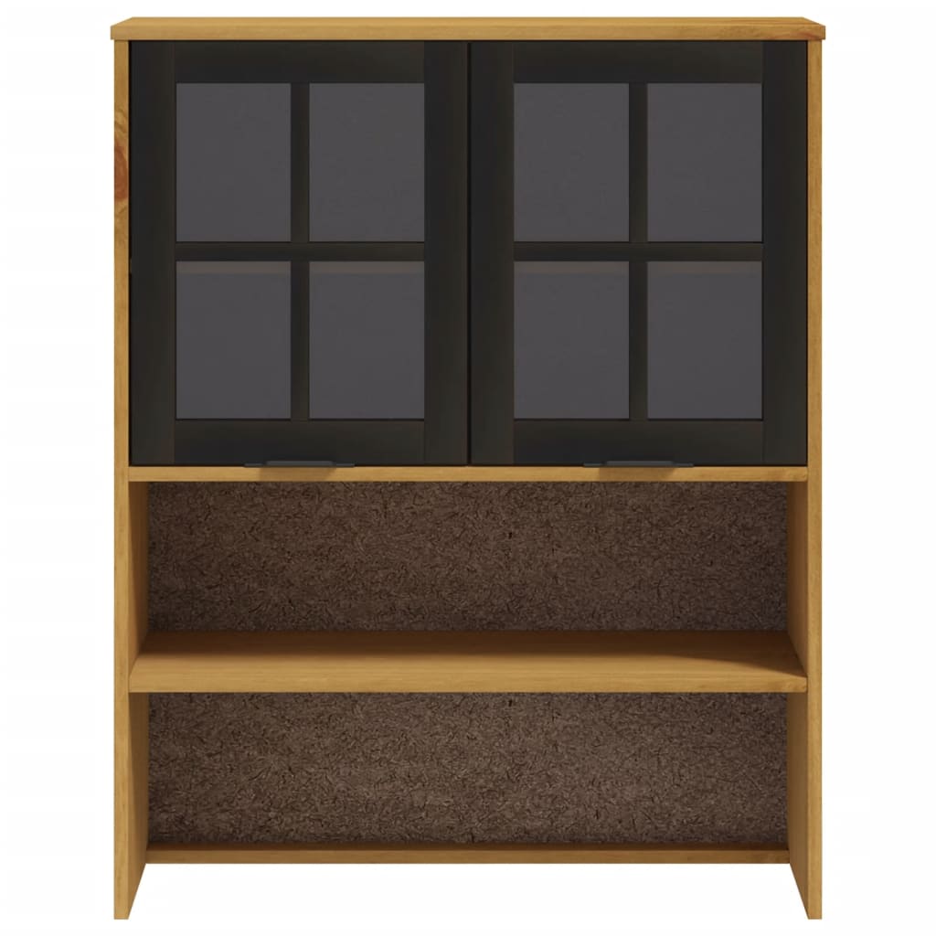 Aufsatz für Highboard mit Glastüren FLAM Massivholz Kiefer