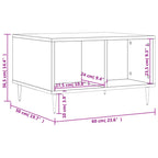 Couchtisch Grau Sonoma 60x50x36,5 cm Holzwerkstoff
