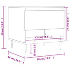 Couchtisch Schwarz 50x46x50 cm Holzwerkstoff