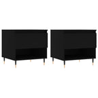 Couchtische 2 Stk. Schwarz 50x46x50 cm Holzwerkstoff