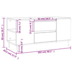 Couchtisch Sonoma-Eiche 102x44,5x50 cm Holzwerkstoff