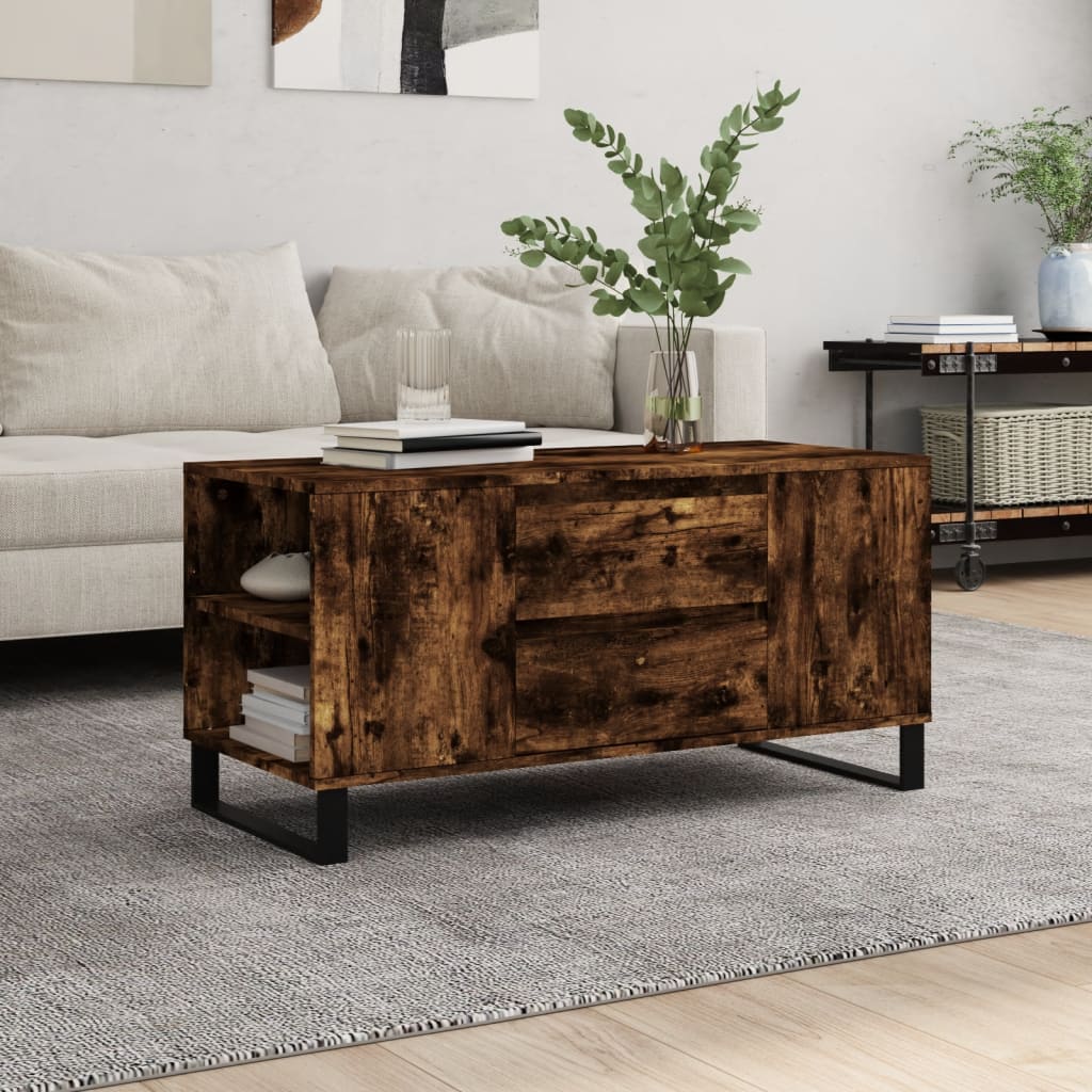 Couchtisch Räuchereiche 102x44,5x50 cm Holzwerkstoff
