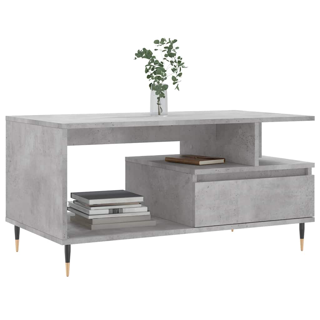 Couchtisch Betongrau 90x49x45 cm Holzwerkstoff