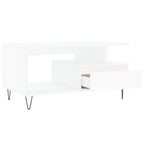 Couchtisch Weiß 90x49x45 cm Holzwerkstoff