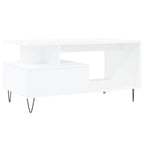 Couchtisch Weiß 90x49x45 cm Holzwerkstoff