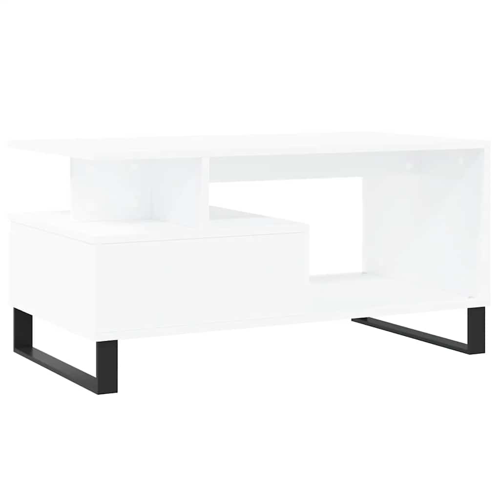 Couchtisch Weiß 90x49x45 cm Holzwerkstoff