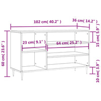 Schuhregal Hochglanz-Weiß 102x36x60 cm Holzwerkstoff