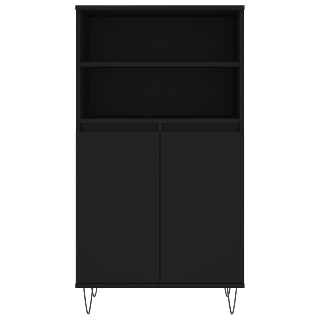 Highboard Schwarz 60x36x110 cm Holzwerkstoff