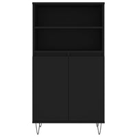 Highboard Schwarz 60x36x110 cm Holzwerkstoff