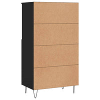 Highboard Schwarz 60x36x110 cm Holzwerkstoff