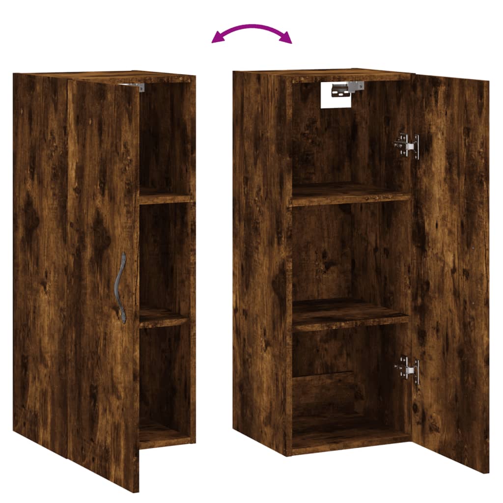 Wandschrank Räuchereiche 34,5x34x90 cm Holzwerkstoff