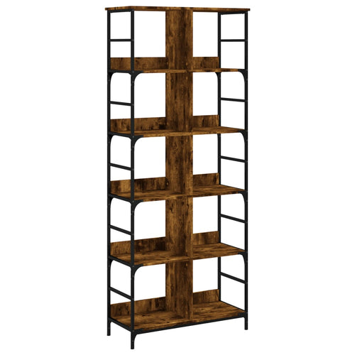 Bücherregal Räuchereiche 78,5x33x188,5 cm Holzwerkstoff