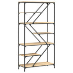 Bücherregal Sonoma-Eiche 91x36x176 cm Holzwerkstoff und Stahl