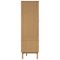 Kleiderschrank OLDEN Grau Braun 76,5x53x172cm Massivholz Kiefer