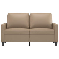 2-Sitzer-Sofa Cappuccino-Braun 120 cm Kunstleder