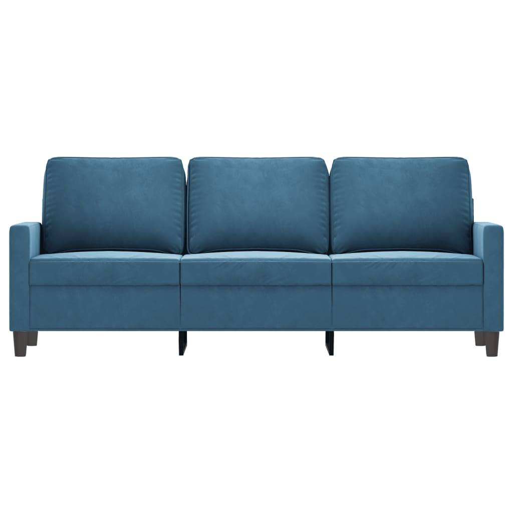 3-Sitzer-Sofa Blau 180 cm Samt