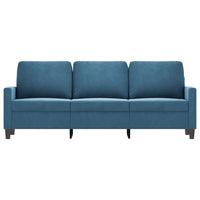 3-Sitzer-Sofa Blau 180 cm Samt