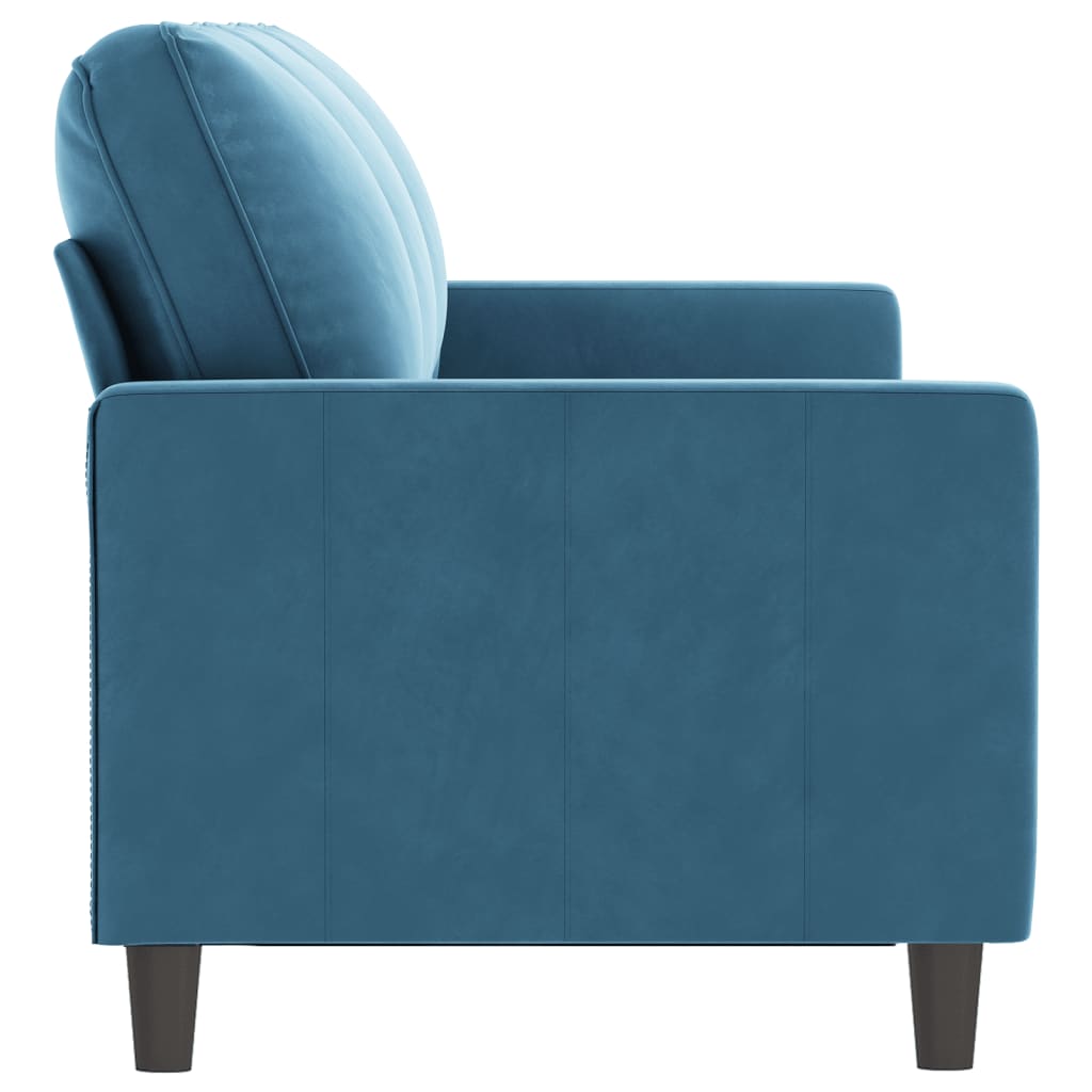 3-Sitzer-Sofa Blau 180 cm Samt