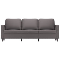 3-Sitzer-Sofa Grau 180 cm Kunstleder