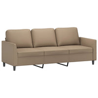 3-Sitzer-Sofa Cappuccino-Braun 180 cm Kunstleder