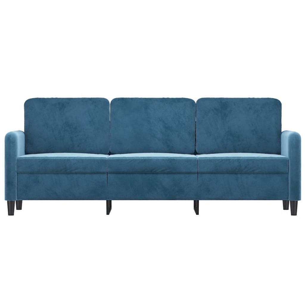 3-Sitzer-Sofa Blau 180 cm Samt