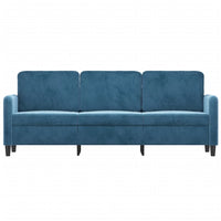 3-Sitzer-Sofa Blau 180 cm Samt