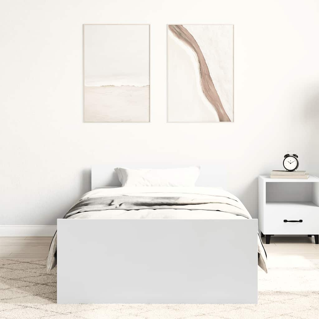 Bettgestell Weiß 90x200 cm Holzwerkstoff