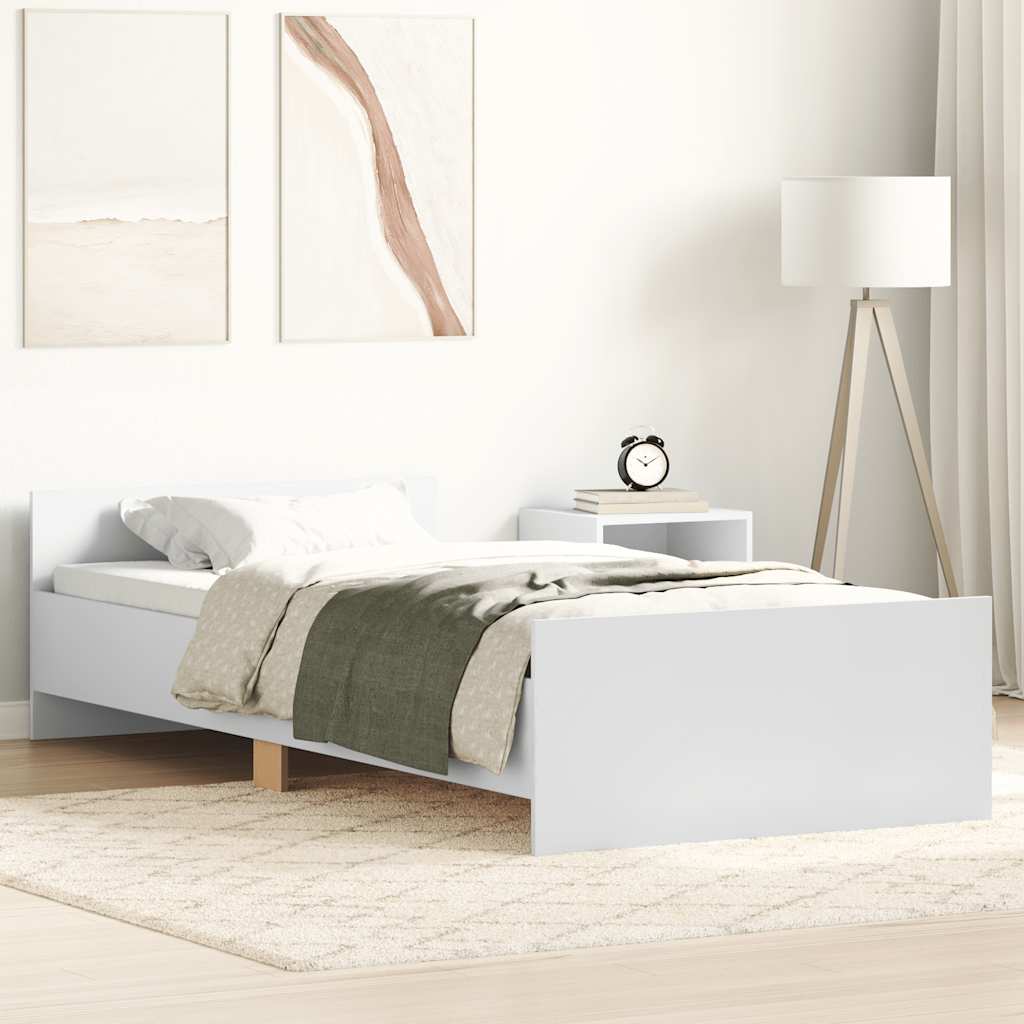Bettgestell Weiß 90x200 cm Holzwerkstoff