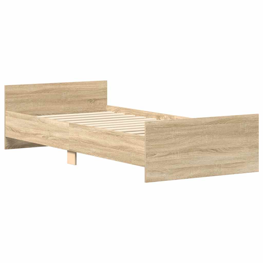 Bettgestell ohne Matratze Sonoma-Eiche 90x200 cm Holzwerkstoff