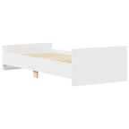 Bettgestell Weiß 100x200 cm Holzwerkstoff