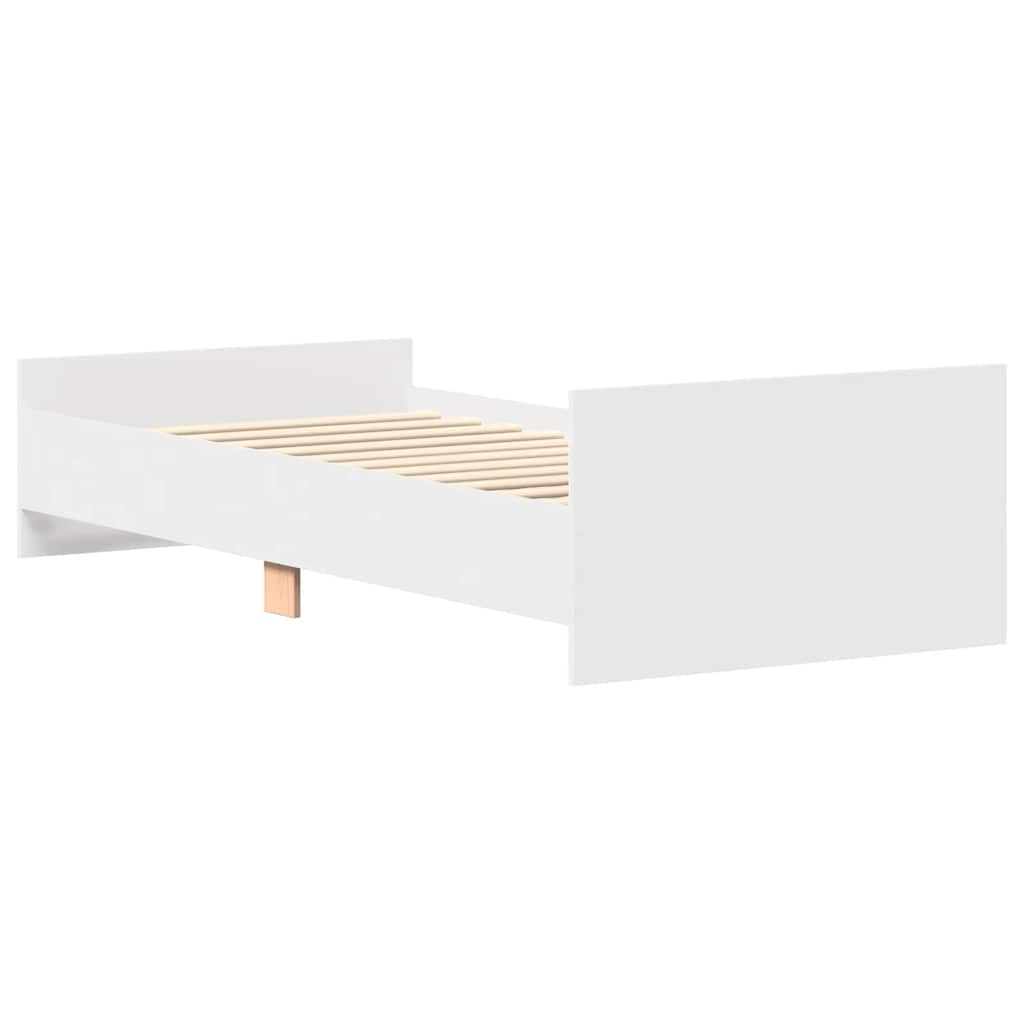 Bettgestell Weiß 100x200 cm Holzwerkstoff