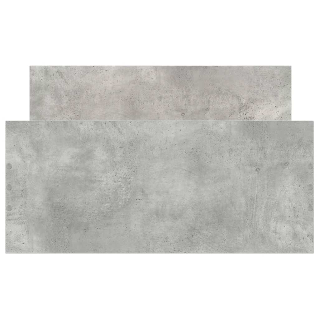Bettgestell Betongrau 100x200 cm Holzwerkstoff