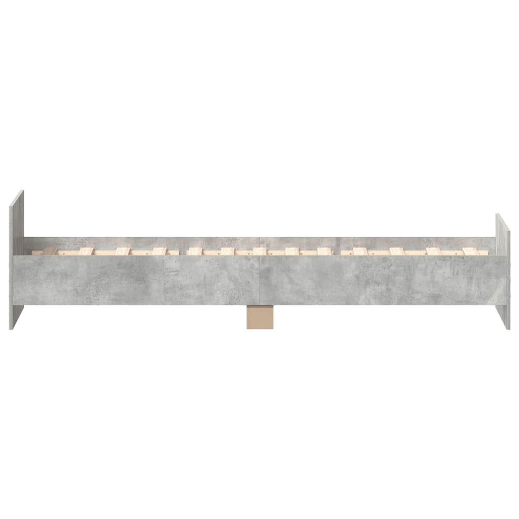 Bettgestell Betongrau 90x190 cm Holzwerkstoff
