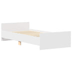 Bettgestell Weiß 75x190 cm Holzwerkstoff